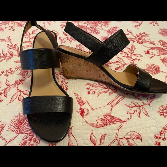 Talbots leather wedge sandals 8M - Picture 3 of 4